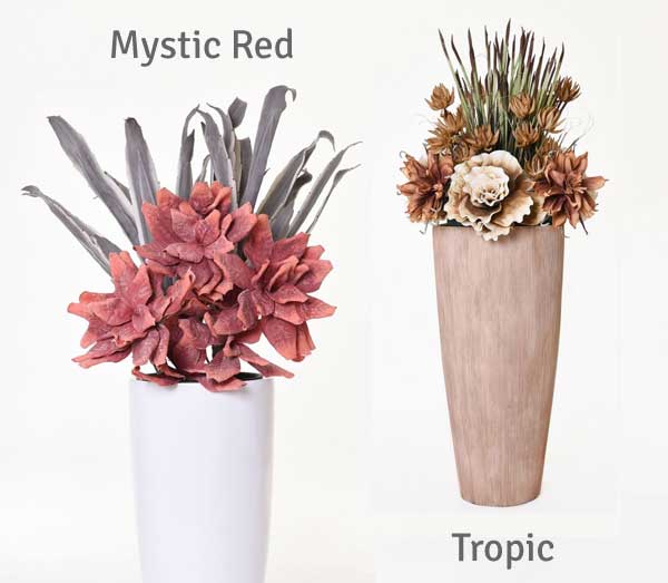 Kunstblumenstraeusse Mystic Red und Tropic